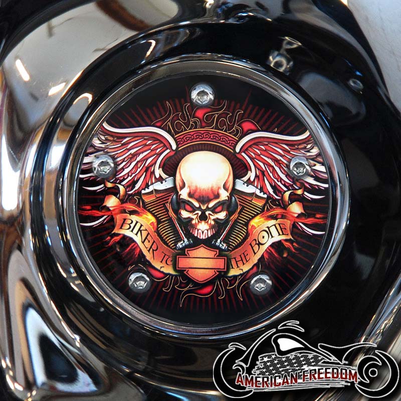Harley Davidson Custom Derby Cover Biker to the Bone [Harley Davidson
